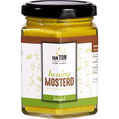 Mosterd met honing van Ton, 6 x 170 ml